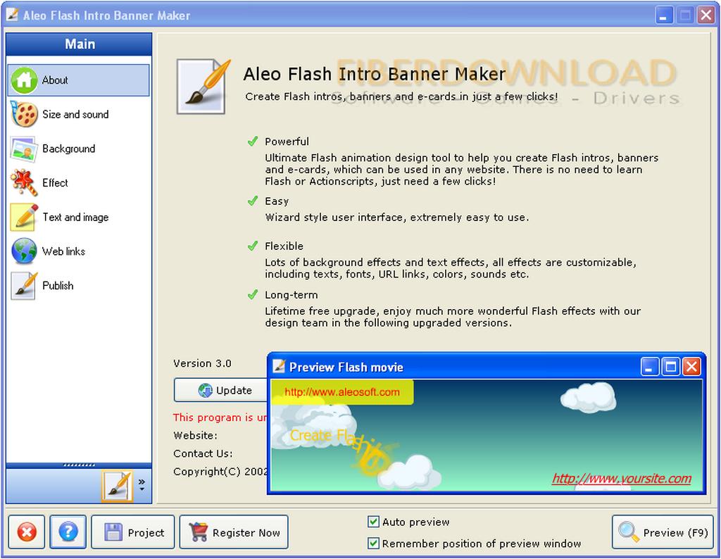 Aleo Flash Intro Banner Maker,Flash,网站制作,广告牌生成器